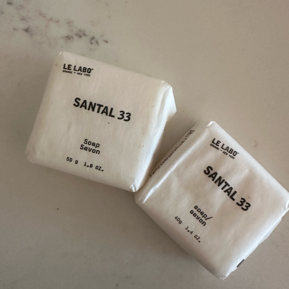 Set of 2 Le Labo Santal 33 soap bars